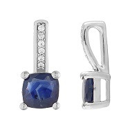 P6303-02BS Y - Zawieszka złota z szafirem i diamentami 