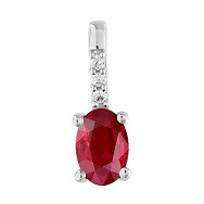 P6305-02RB Y. - Zawieszka złota z rubinem i diamentami 