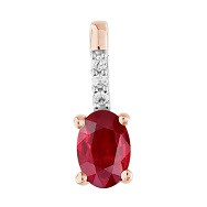 P6305-02RB Y. - Zawieszka złota z rubinem i diamentami 