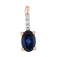 P6305-02BS Y - Zawieszka złota z szafirem i diamentami 