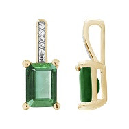 P6307-02EM Y - Zawieszka złota ze szmaragdem i diamentami 