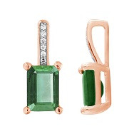 P6307-02EM Y - Zawieszka złota ze szmaragdem i diamentami 