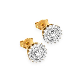 KE114 - Kolczyki złote z diamentami