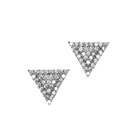 AR-925-KO-2 - Kolczyki srebrne z cyrkoniami - trójkąty 