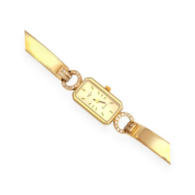 KW-585-ZE-1 - Zegarek złoty z cyrkoniami