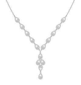 NR 736 - Naszyjnik srebrny z kryształami Swarovskiego