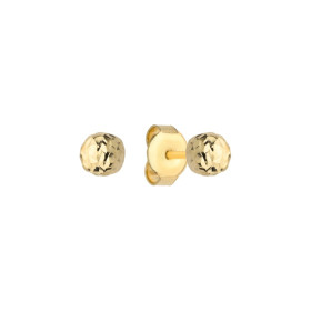 GE-333-KO-6 - Kolczyki złote - kulki diamentowane 5 mm