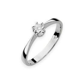 W0111 B - Pierścionek złoty z diamentem 