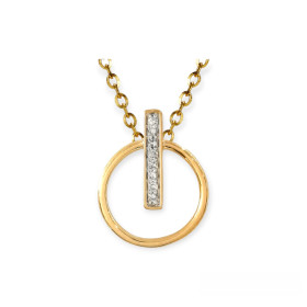 RP19695Y - Zawieszka złota z diamentami