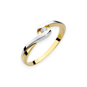 W158 - Pierścionek złoty z diamentem